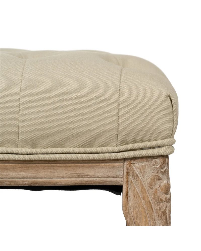 BANQUETA NATURAL-BEIGE TEJIDO-MADERA 110 X 36 X 47 CM