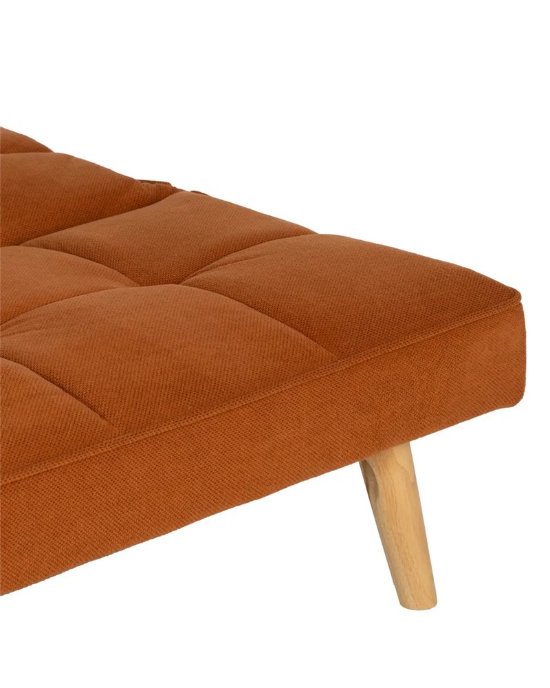 SOFÁ-CAMA NARANJA MADERA DECORACIÓN 175 X 84 X 73 CM