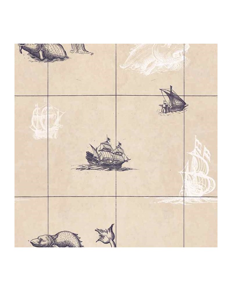 Papel Pintado P 2506-1 PANNEAU MARIN - Tres Tintas Papel Pintado P 2506-1 PANNEAU MARIN - Tres Tintas