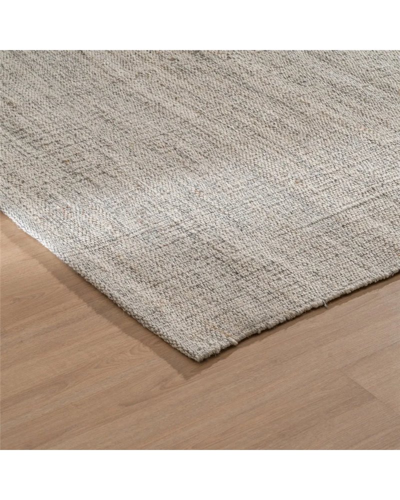ALFOMBRA GRIS TEJIDO DECORACIÓN 160 X 230 CM