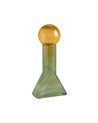 FIGURA BOTELLA VERDE-AMARILLO CRISTAL 16,80 X 16,80 X 33,50