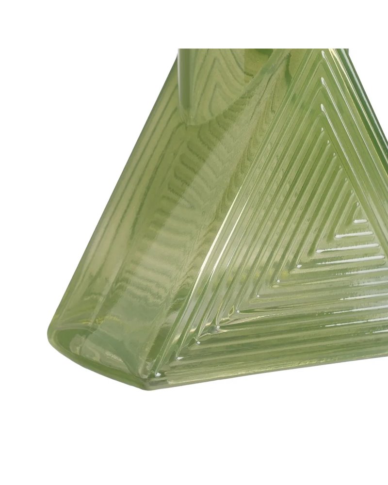 FIGURA BOTELLA VERDE-AMARILLO CRISTAL 16,80 X 16,80 X 33,50
