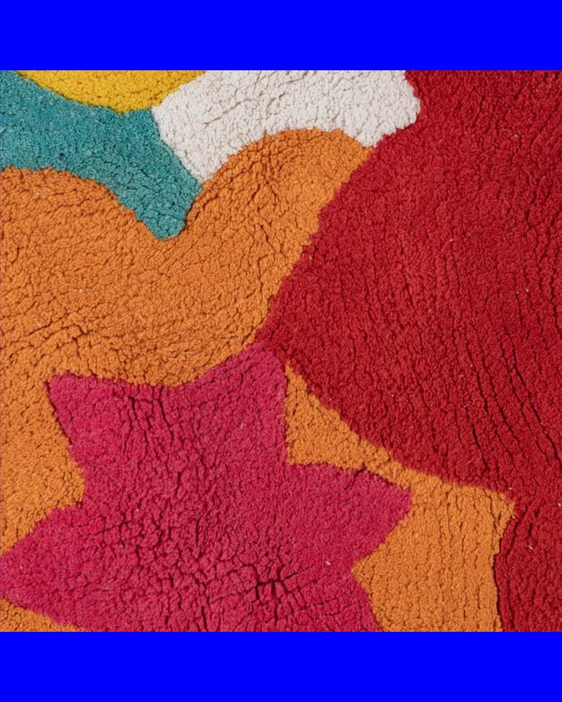 ALFOMBRA FLORES ALGODÓN INFANTIL 150 CM