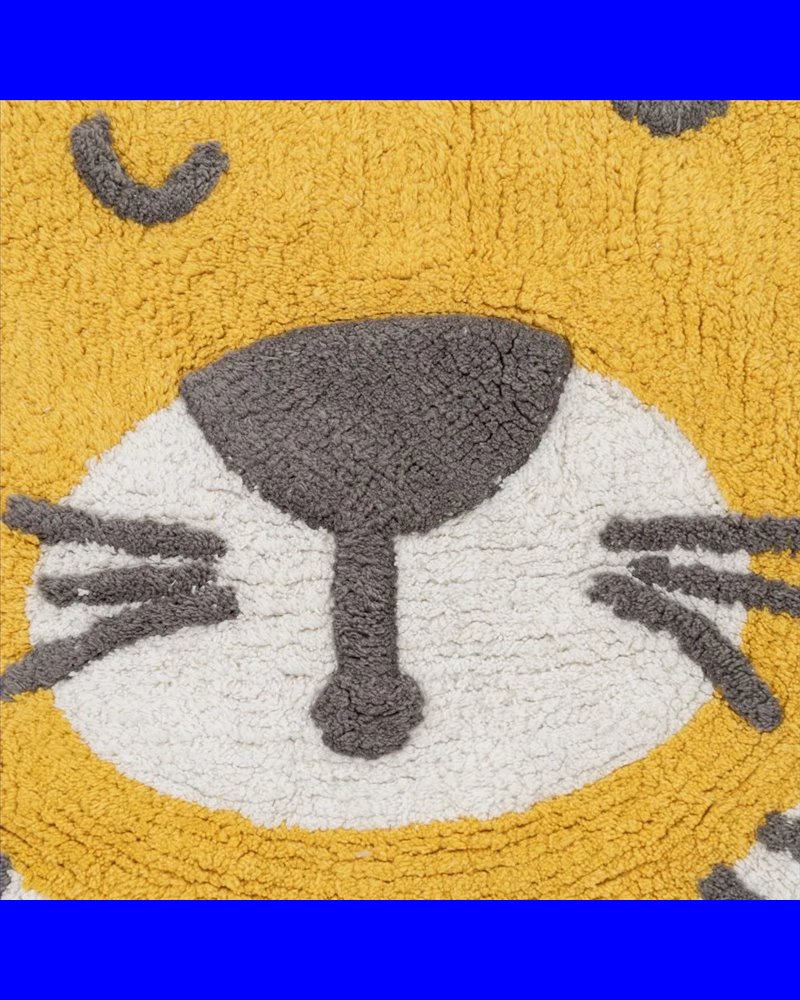 ALFOMBRA LEÓN AMARILLO ALGODÓN INFANTIL 100 CM
