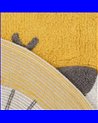 ALFOMBRA LEÓN AMARILLO ALGODÓN INFANTIL 100 CM