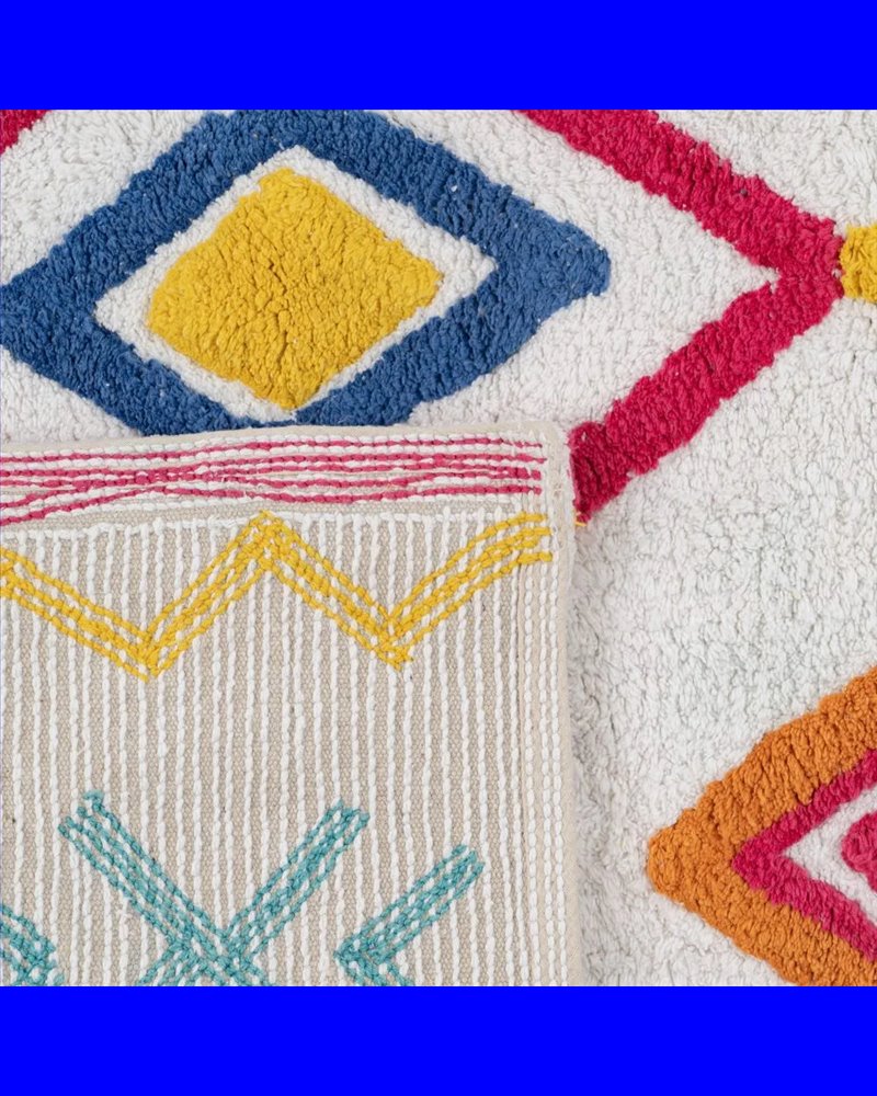 ALFOMBRA ÉTNICO ALGODÓN INFANTIL 135 X 100 CM