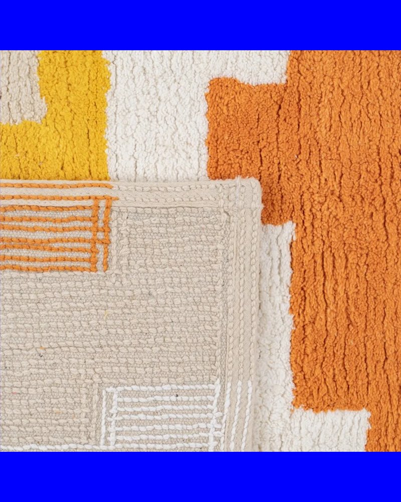 ALFOMBRA AZTECA ALGODÓN INFANTIL 175 X 90 CM