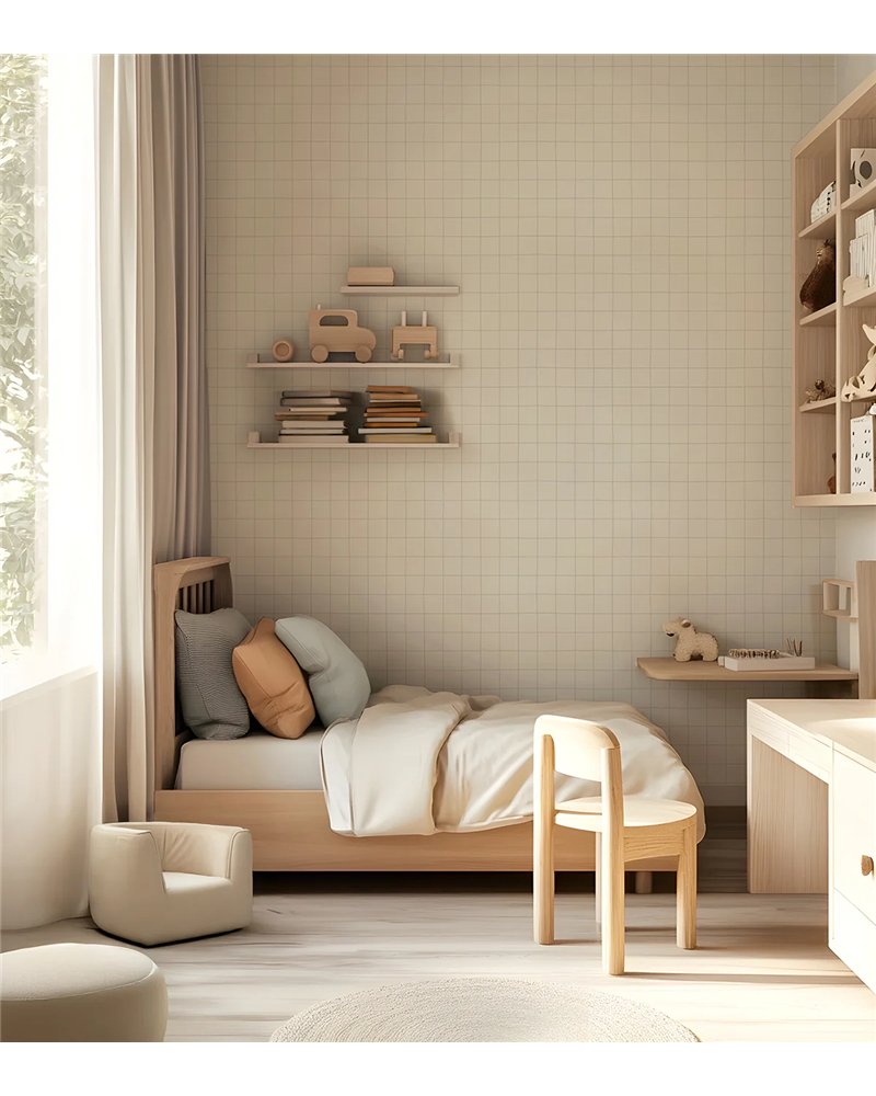 H0791 Minima Quadrillage Gris Clair