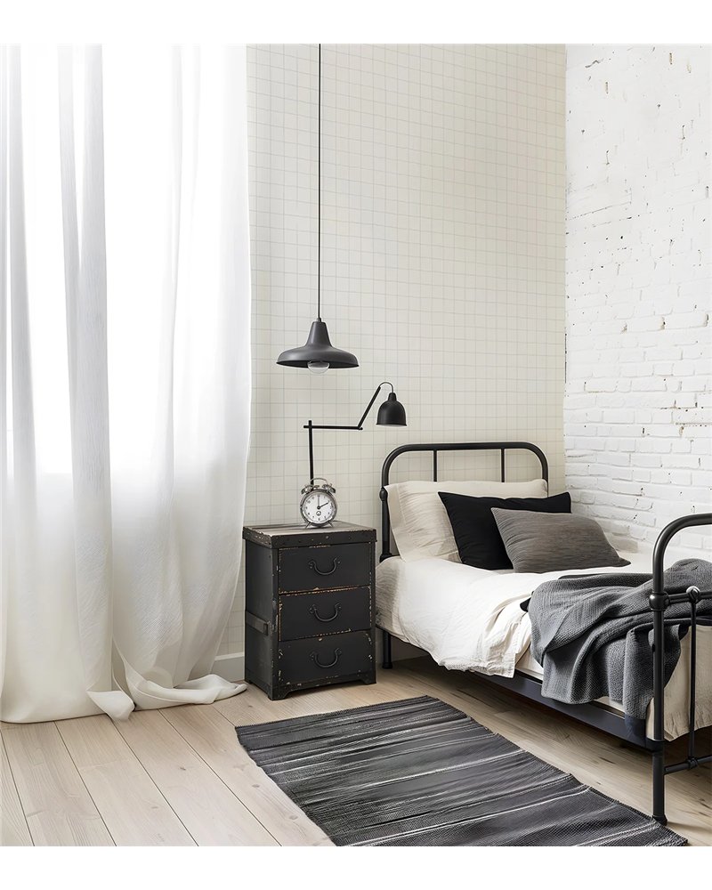 H0791 Minima Quadrillage Gris Clair