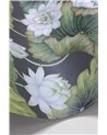 Lity Lotus White On Charcoal 126-9033