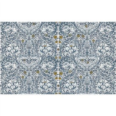 African Marigold Blue Bespoke Mural 125400