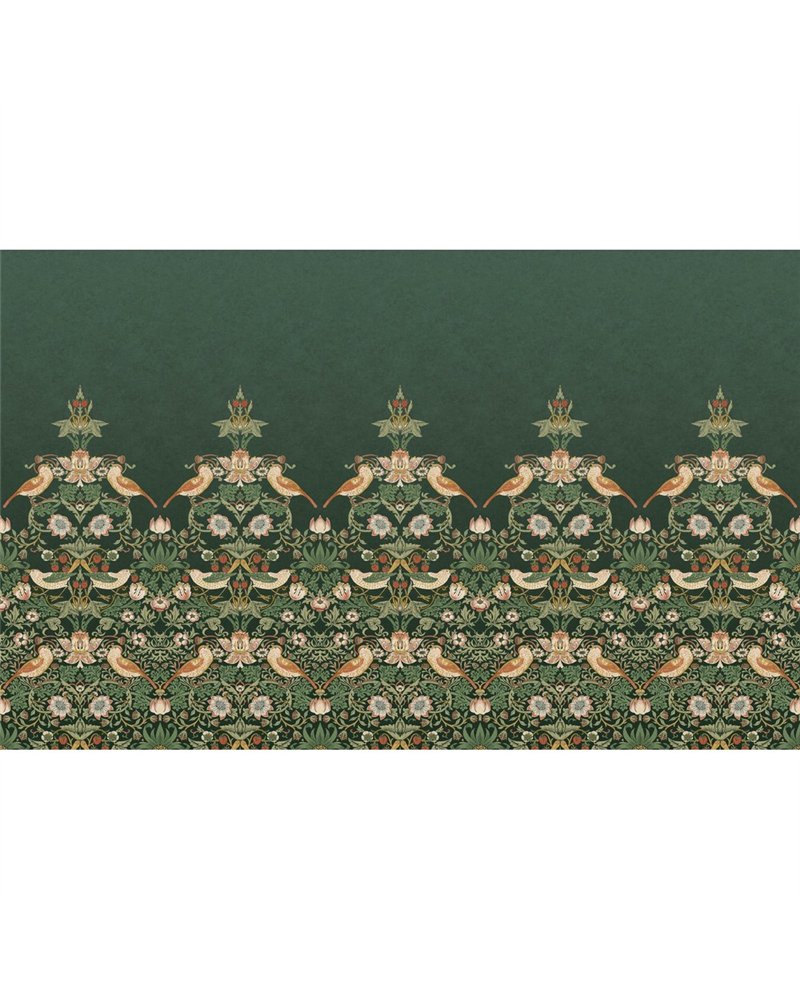 Strawberry Thief Green Bespoke Mural 125310 Strawberry Thief Green Bespoke Mural 125310