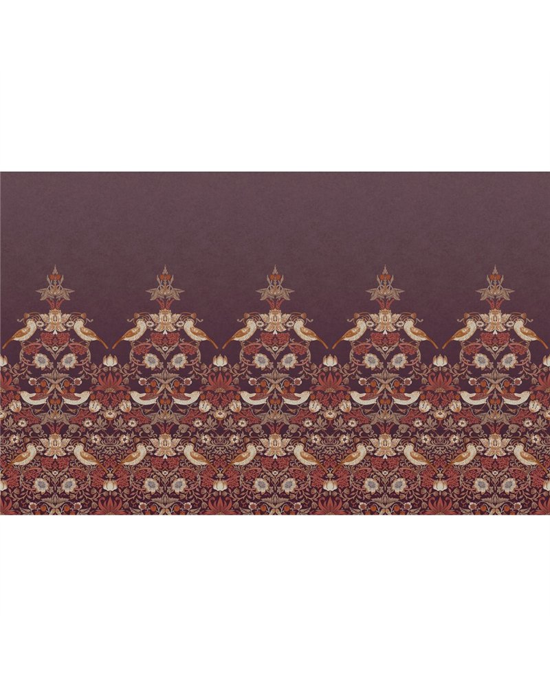 Strawberry Thief Plum Bespoke Mural 125301 Strawberry Thief Plum Bespoke Mural 125301