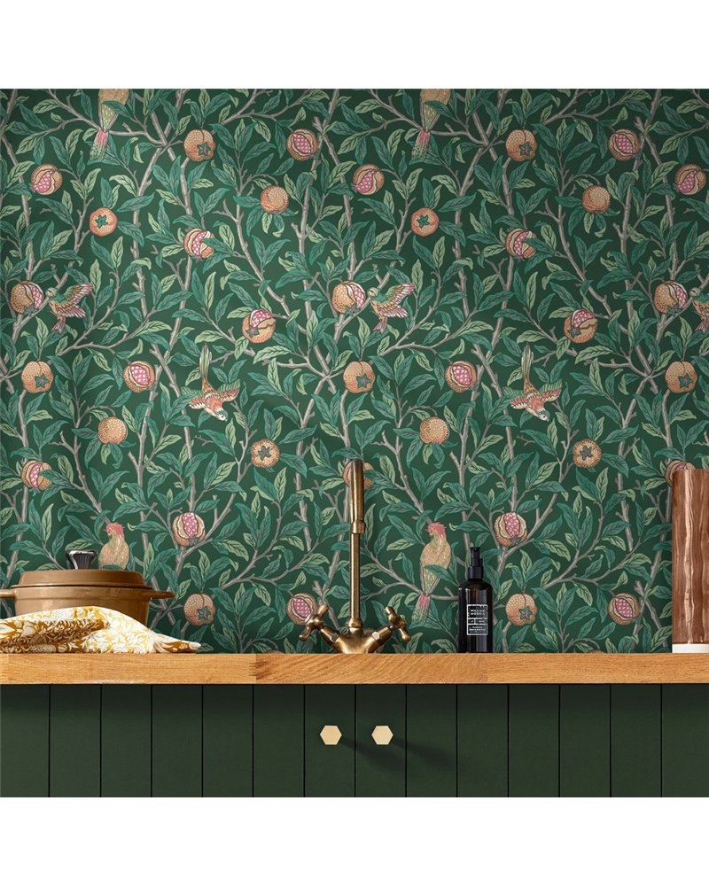 Bird & Pomegranate Deep Green 124260