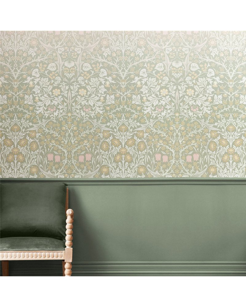 Blackthorn Sage & Pink Bespoke Mural 125355