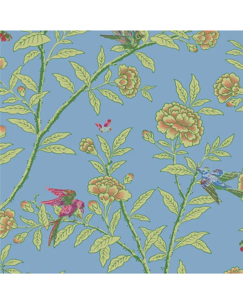 Roseberry With Birds Hyacinth Blue 127-4022