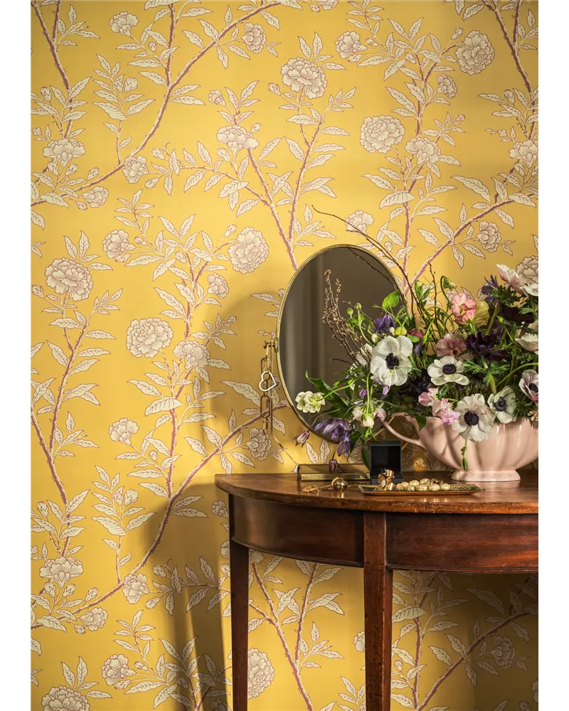 Roseberry With Birds Shell Pink 127-4020