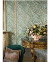 Willow Branch Olive On Teal 127-7035