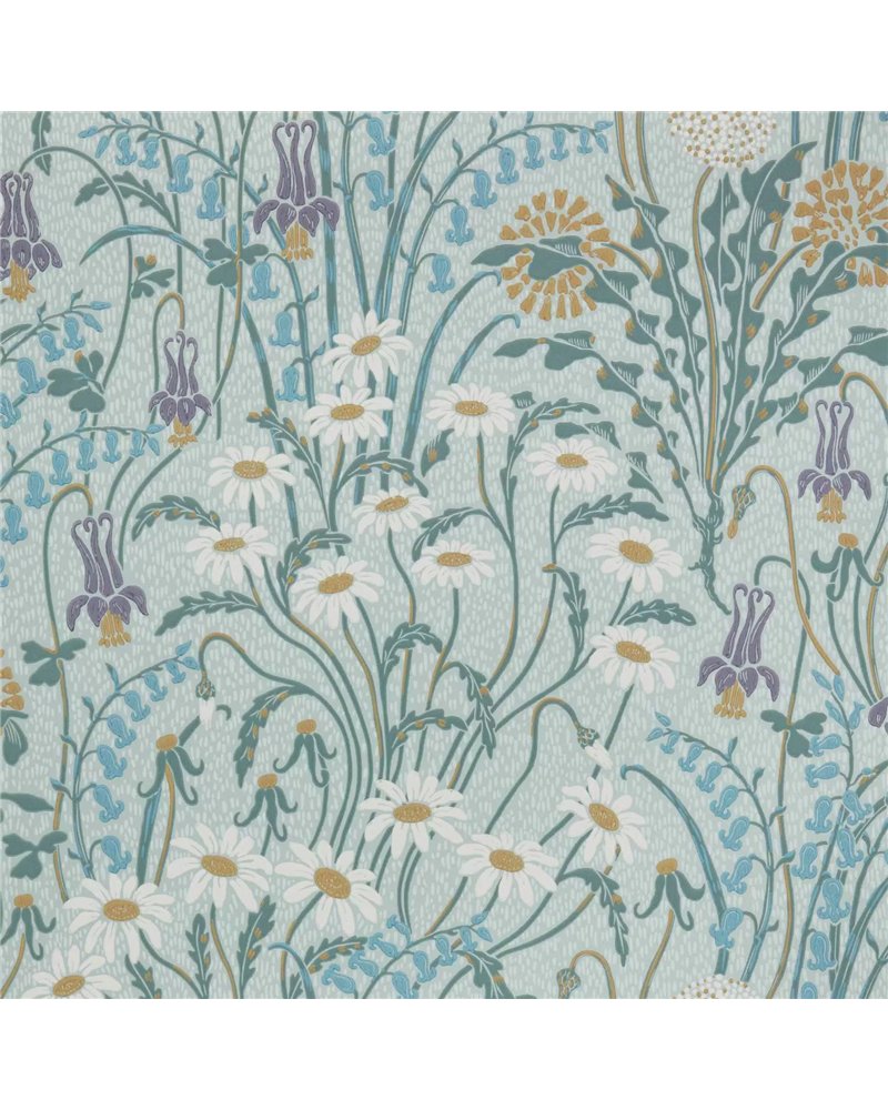 Flower Meadow Celeste Turquoise 2412-178-03 Flower Meadow Celeste Turquoise 2412-178-03