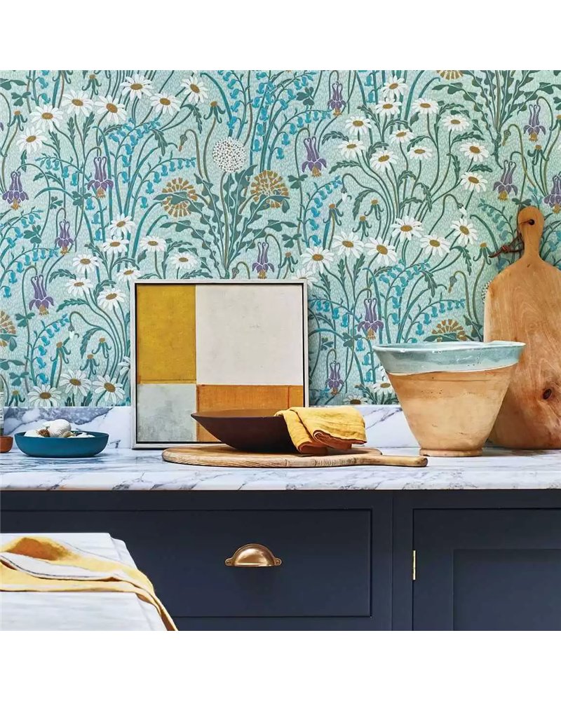 Flower Meadow Celeste Turquoise 2412-178-03