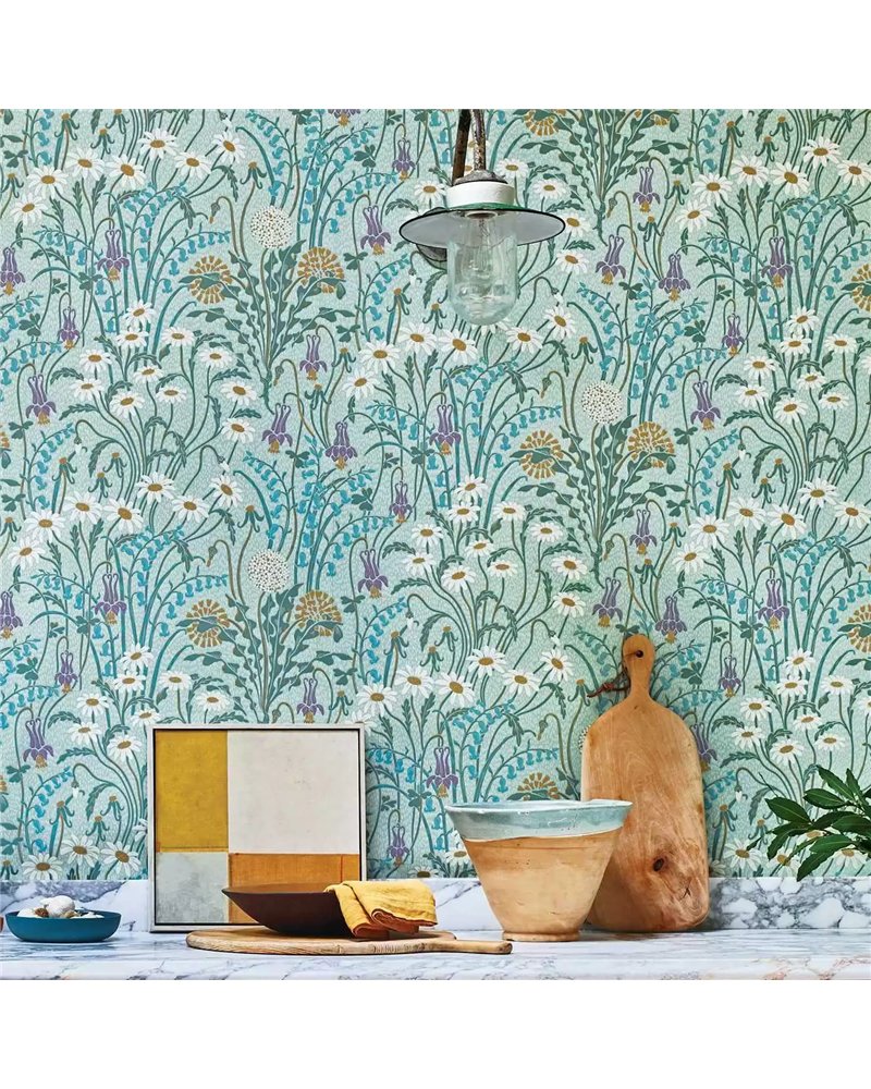 Flower Meadow Celeste Turquoise 2412-178-03