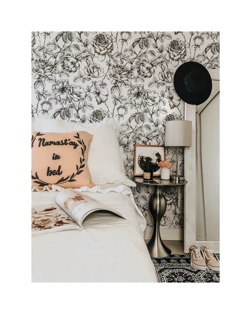 Black and White Floral