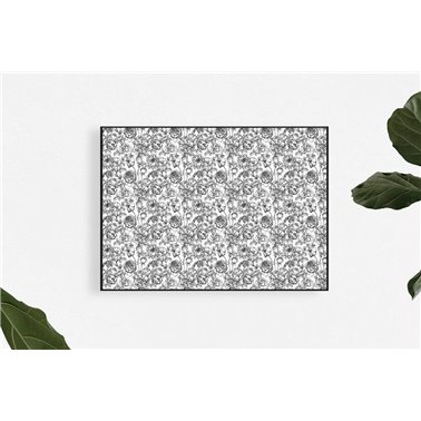 Black and White Floral
