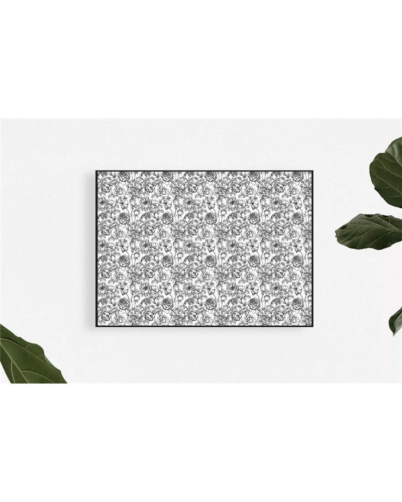Black and White Floral