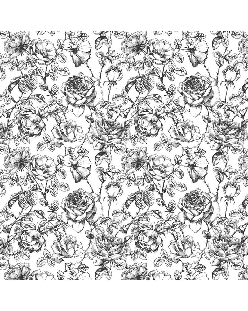 Black and White Floral