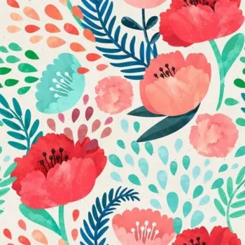 Papiers fleurs autocollants