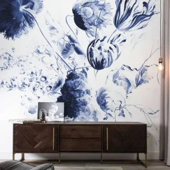 Royal Blue Flowers Collection - Murals Kek Amsterdam